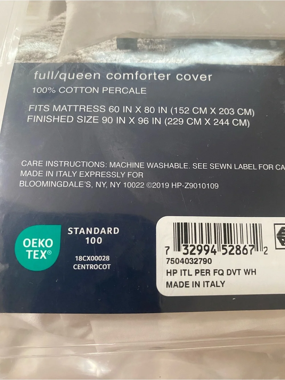 Hudson Park Collection Italian Percale Full/Queen Duvet Cover - Exclusive